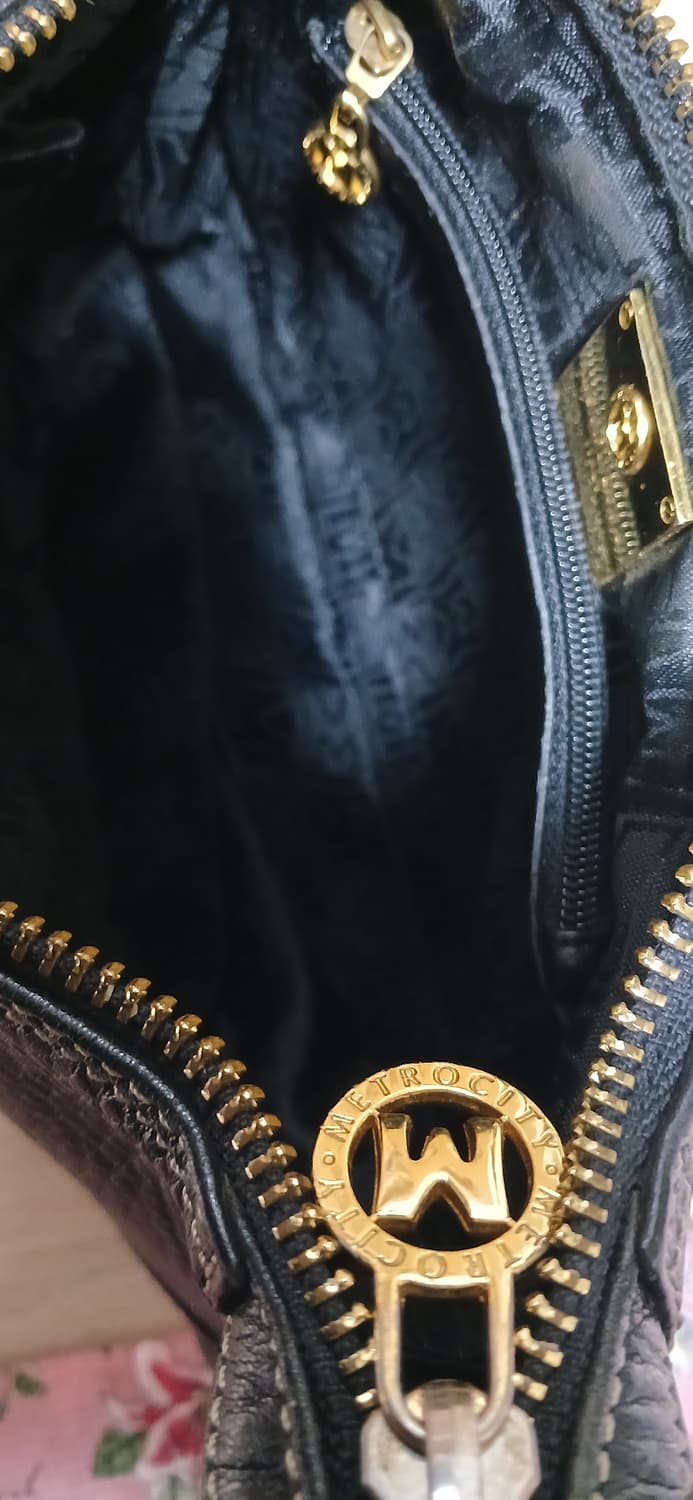 메트로시티 블랙 가죽 미니 숄더백  상품이미지6