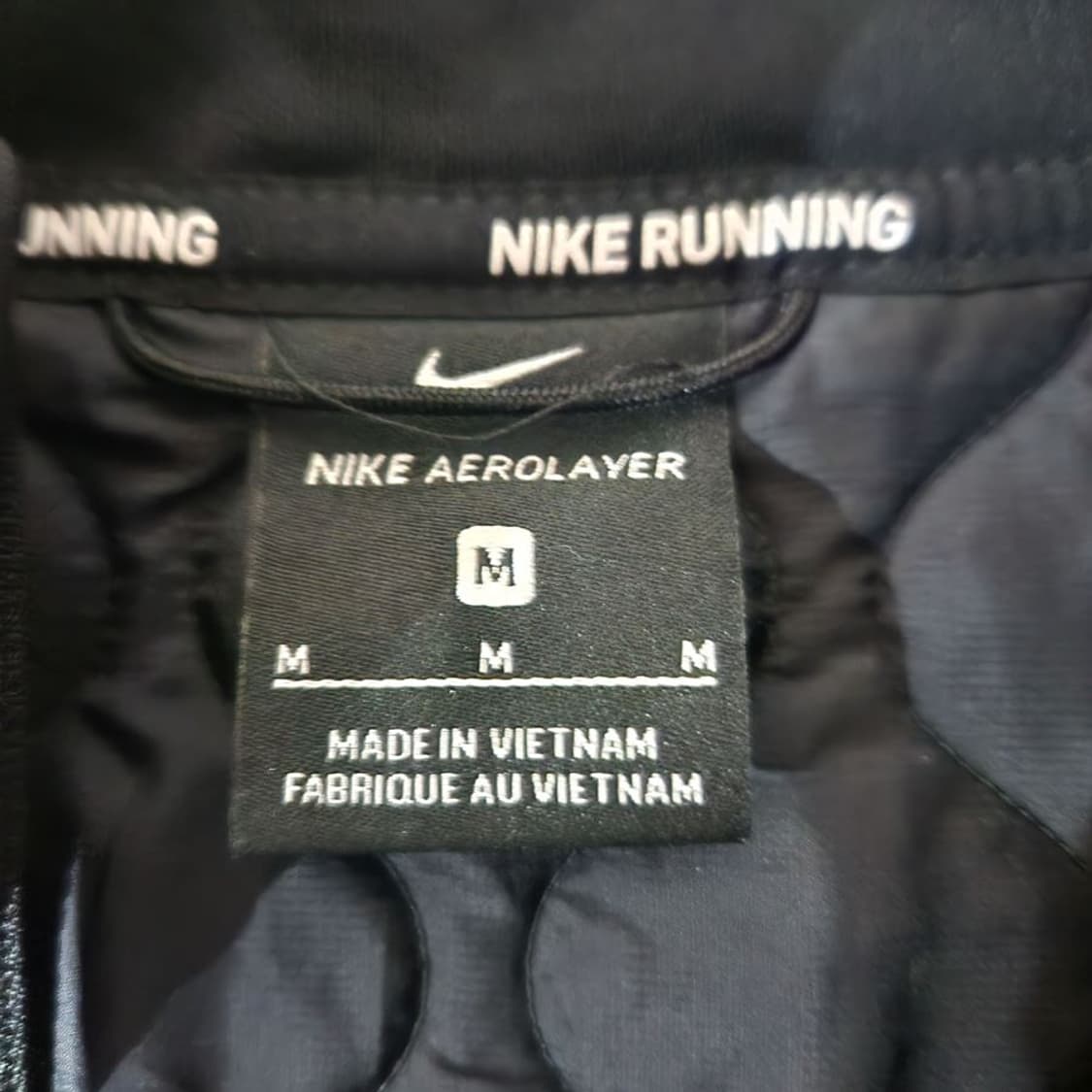 [여M]나이키 에어로레이어 블랙 퀼팅배색 집업[Y61-080] 상품이미지7