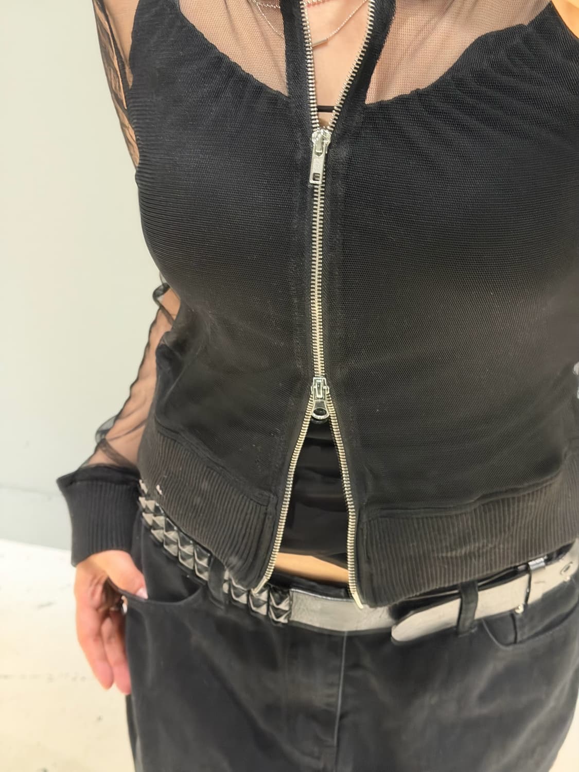 Glad news back skull see-through jk 상품이미지4