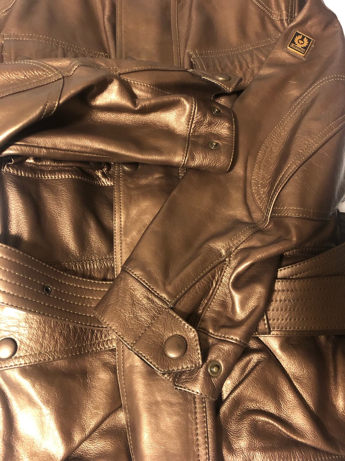 벨스타프 펜서 벨티드 가죽 자켓 상품이미지4