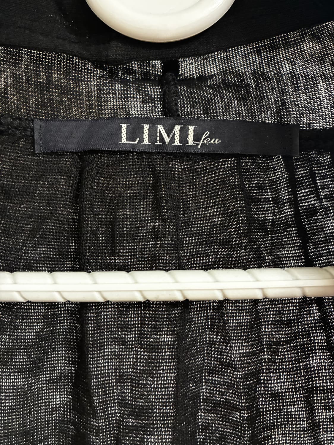 요지 야마모토 Limi Feu 블랙 롱가디건 상품이미지3