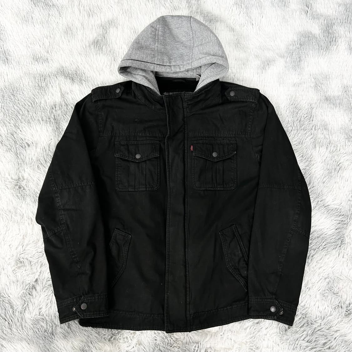 리바이스 후드 쉐르파 블랙 데님 자켓 상품이미지4