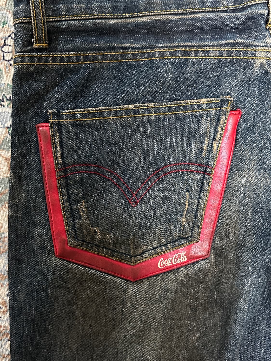 (34)90‘s 리바이스 코카콜라 데님팬츠 상품이미지4