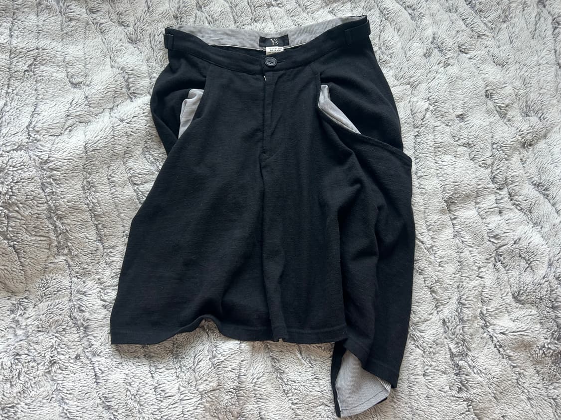 Yohji yamamoto Y's 비대칭 울 플랩 스커트 상품이미지1