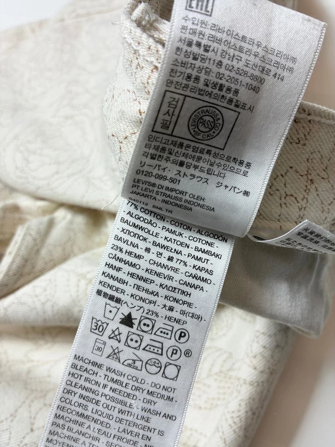 리바이스 x 가니 루즈 스트레이트 패턴 데님 팬츠 PN8524 상품이미지8