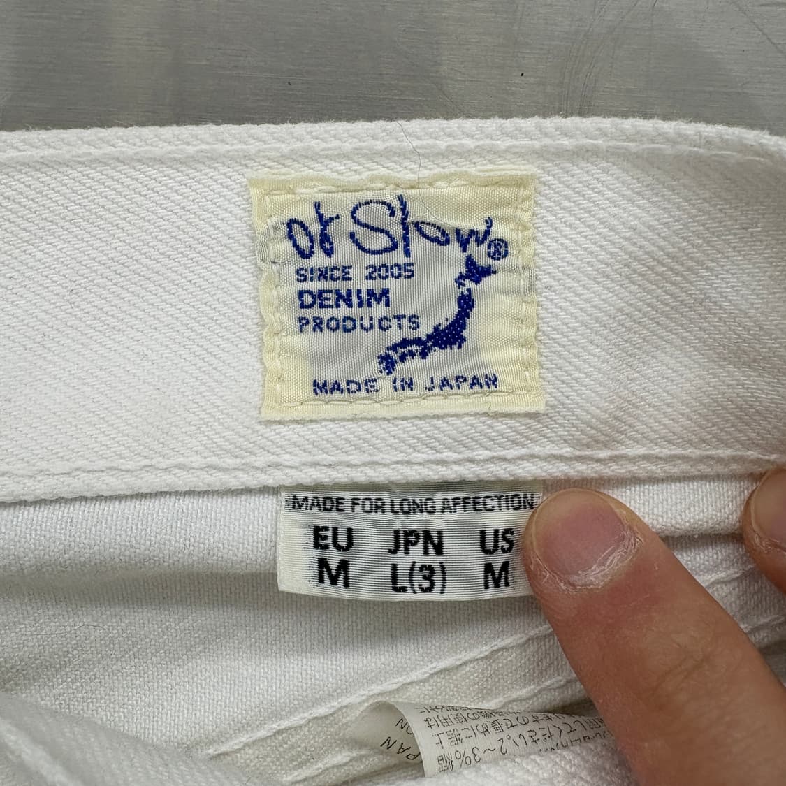 오어슬로우 빈티지 화이트 데님 팬츠 30in 상품이미지5