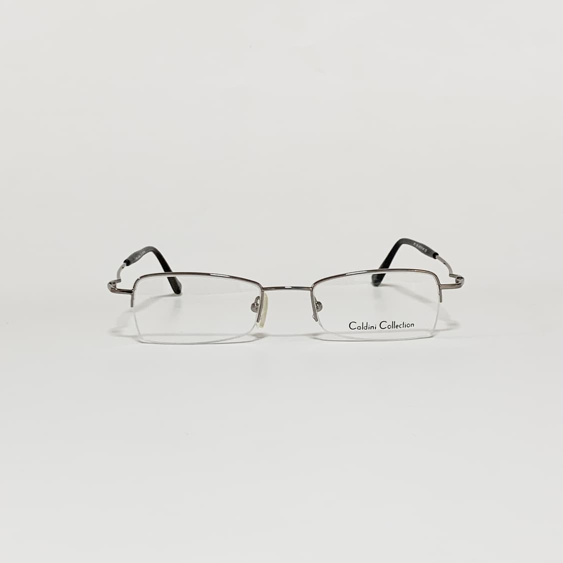 909 데드스탁 빈티지 건메탈 반무테 슬림 직사각 메탈 안경 Y2K 남녀 상품이미지1