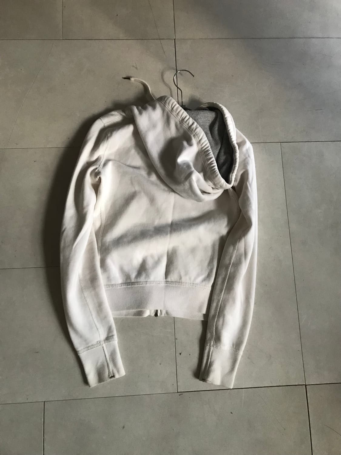 아베크롬비 아이보리 딱붙핏 후드집업 상품이미지10