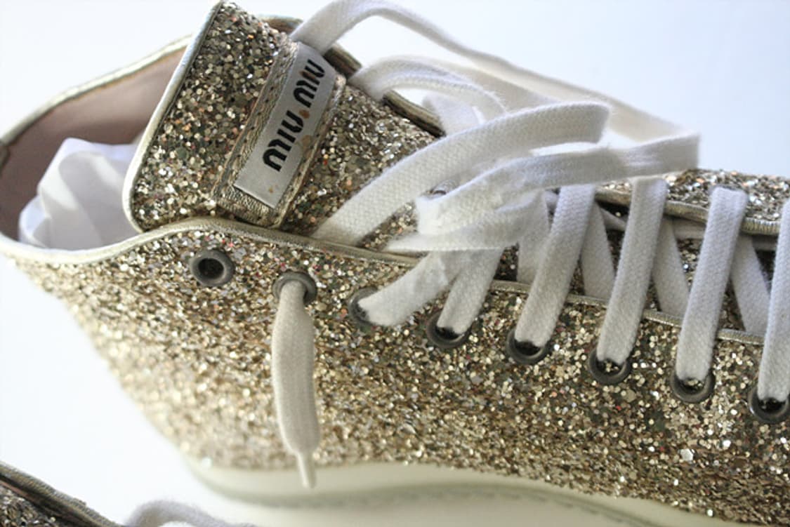 miu miu 미우미우 골드 글리터 하이탑 여성 스니커즈 상품이미지2
