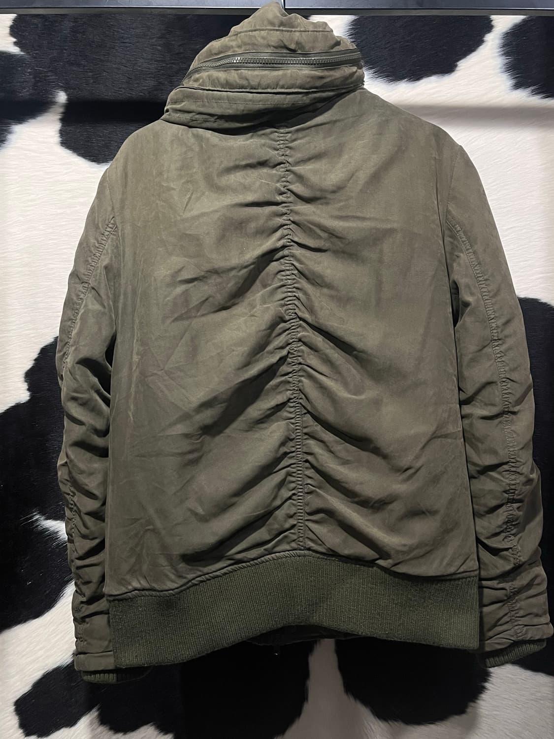 Y2K 투웨이 셔링 카키 자켓 상품이미지6