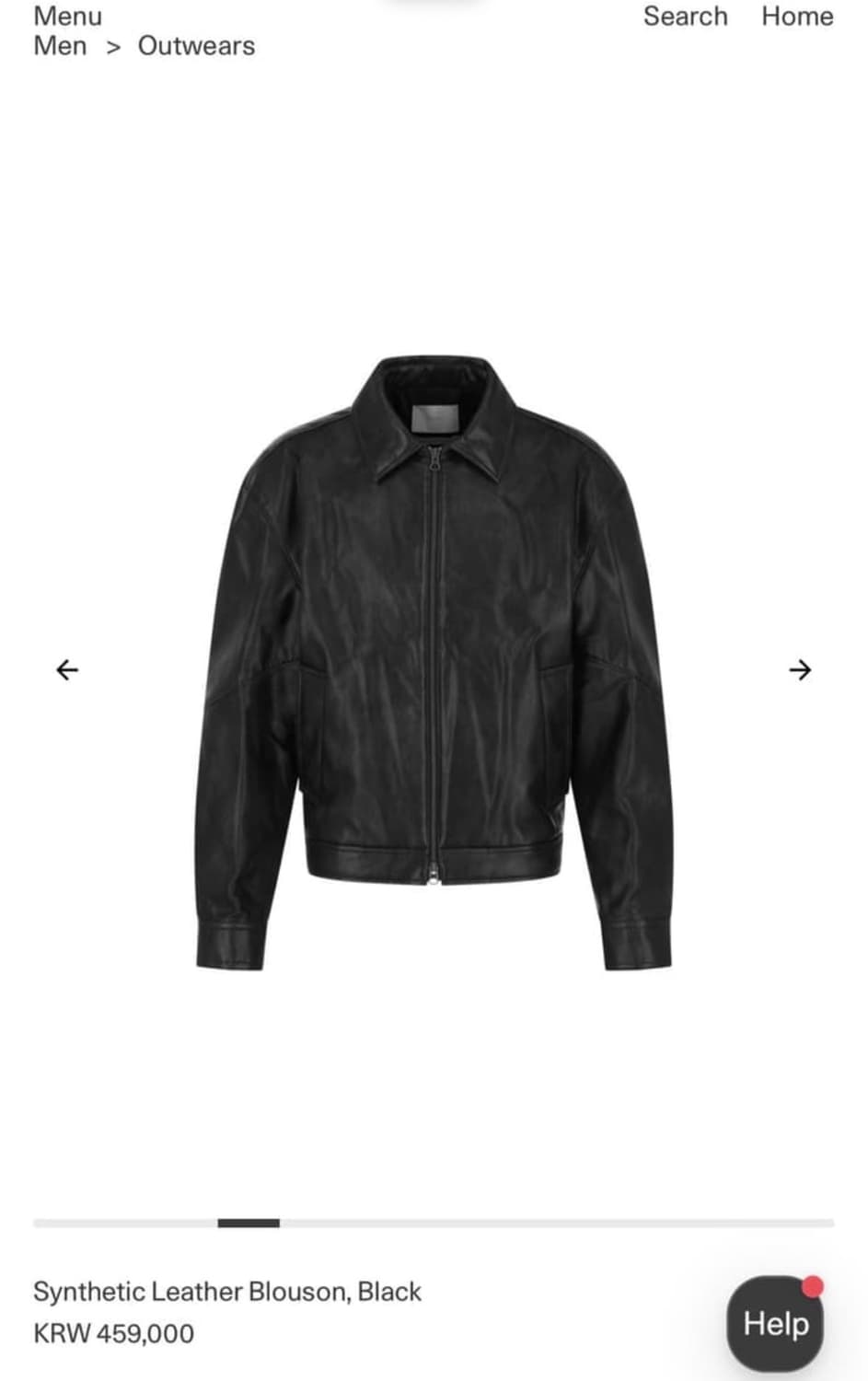 아모멘토 비건 레더 자켓 M 상품이미지1