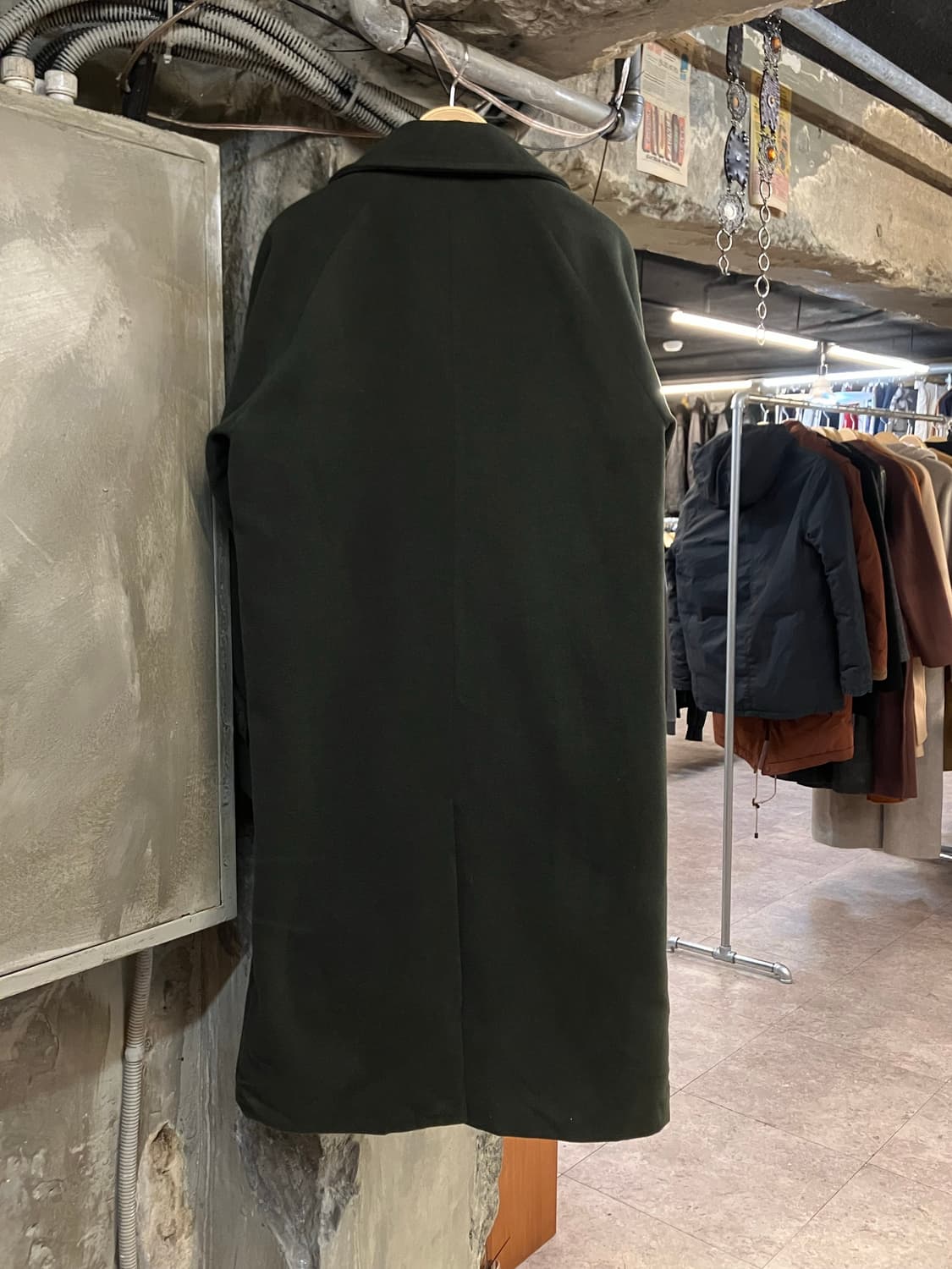 투버튼 롱 코트 그린  #csz2626 상품이미지2