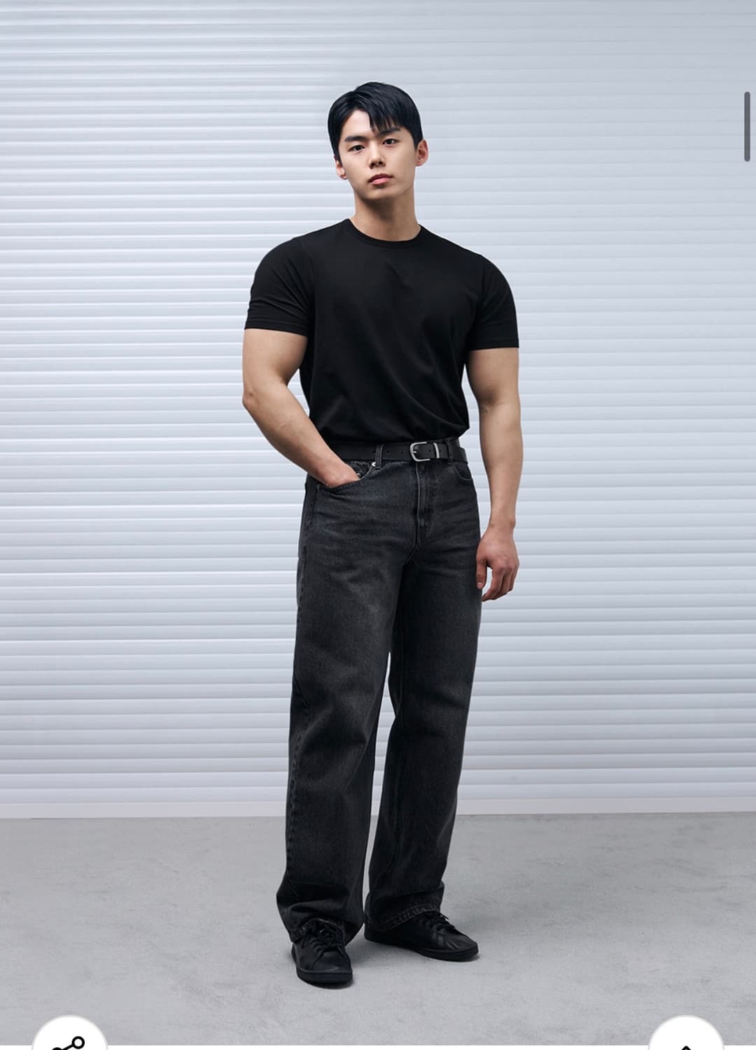 (L) 드로우핏 만재 콜라보 러스티 머슬핏 티셔츠 BLACK 반팔 상품이미지6