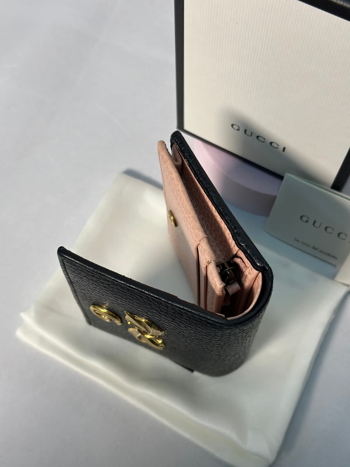 [정품] 구찌 마몽 금장 반지갑 리본보우 상품이미지4