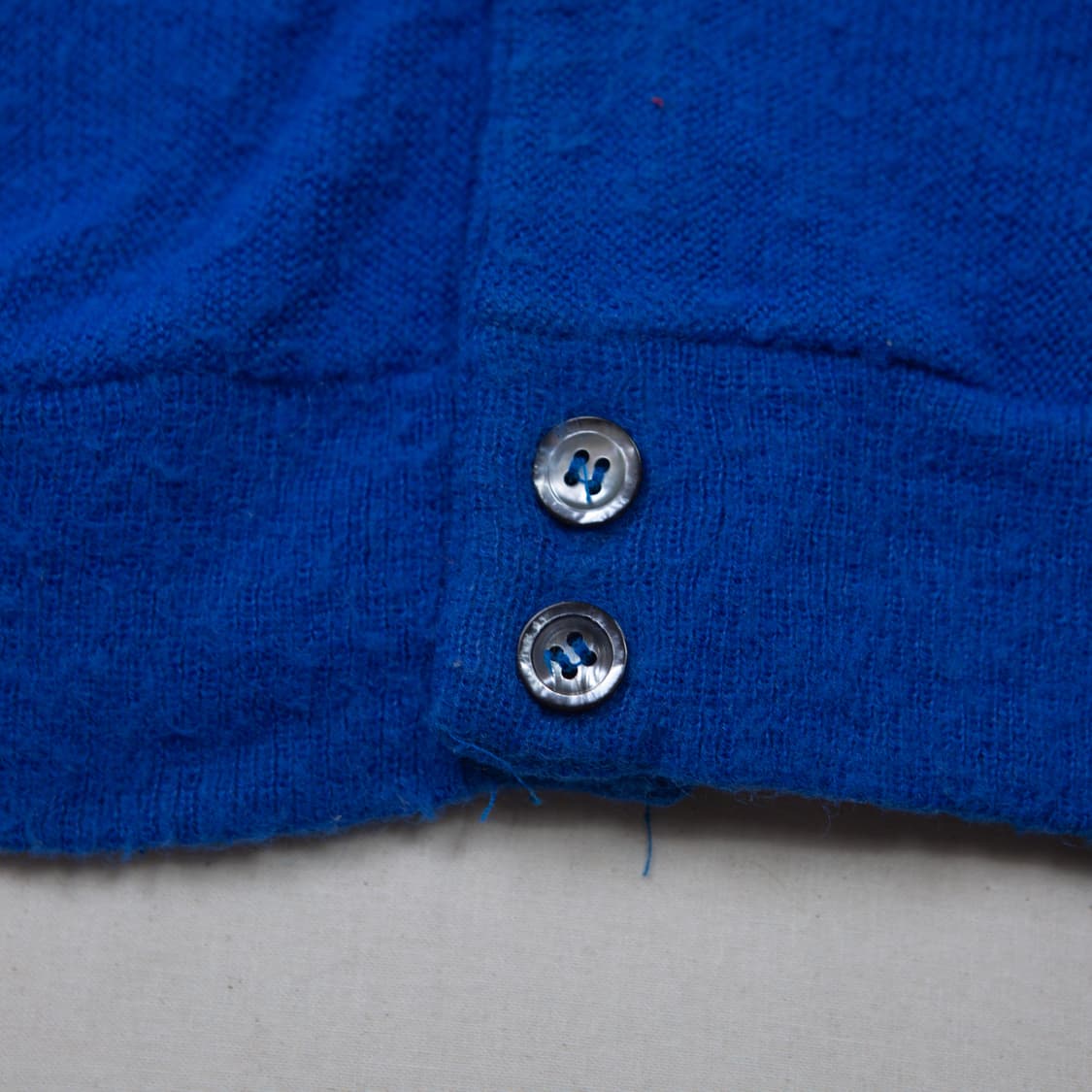 80s IZOD 라코스테 아크릴 가디건 블루 상품이미지4