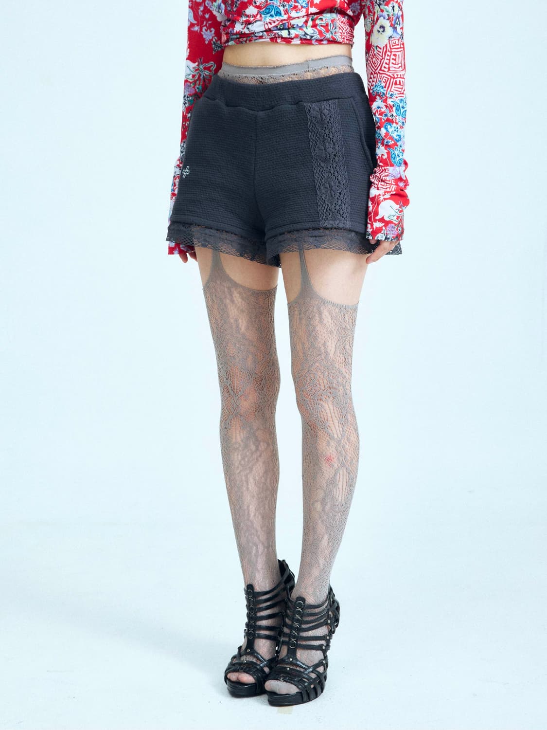 콜로신스 가터 타이즈 그레이 상품이미지2