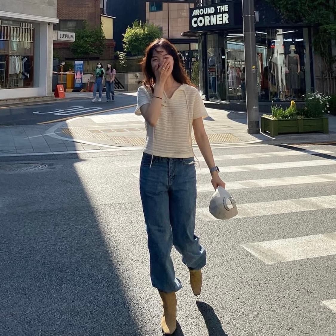 유제 yuje Reversible Crop Blouse 상품이미지2