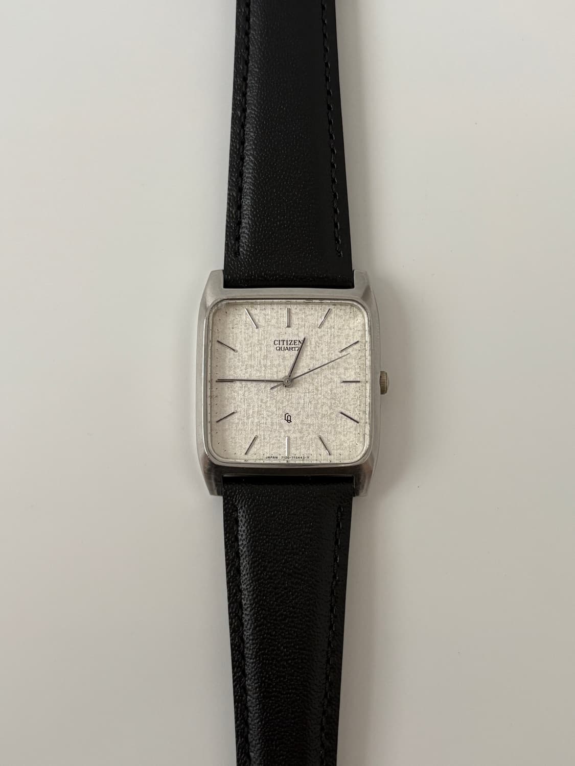 80s CQ texture dial silver square quartz 상품이미지3