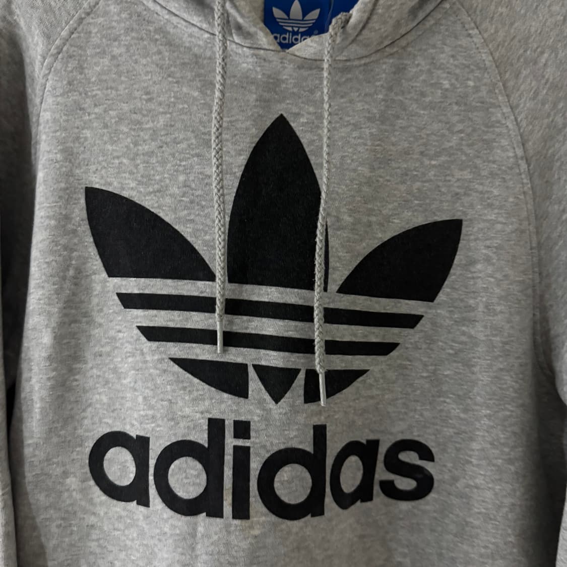 아디다스 불꽃 파이어버드 빅 로고 후드티 그레이 상품이미지5