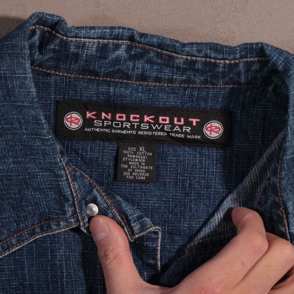 90s 넉아웃 올드스쿨 반팔 데님자켓 상품이미지3