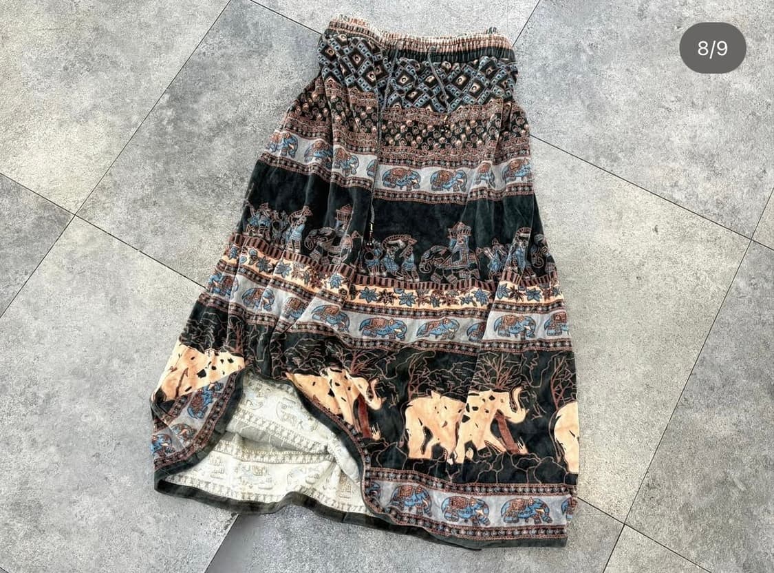 케이블니트집업, 인디언패턴자켓, 히피스커트, 시스루스커트 상품이미지8