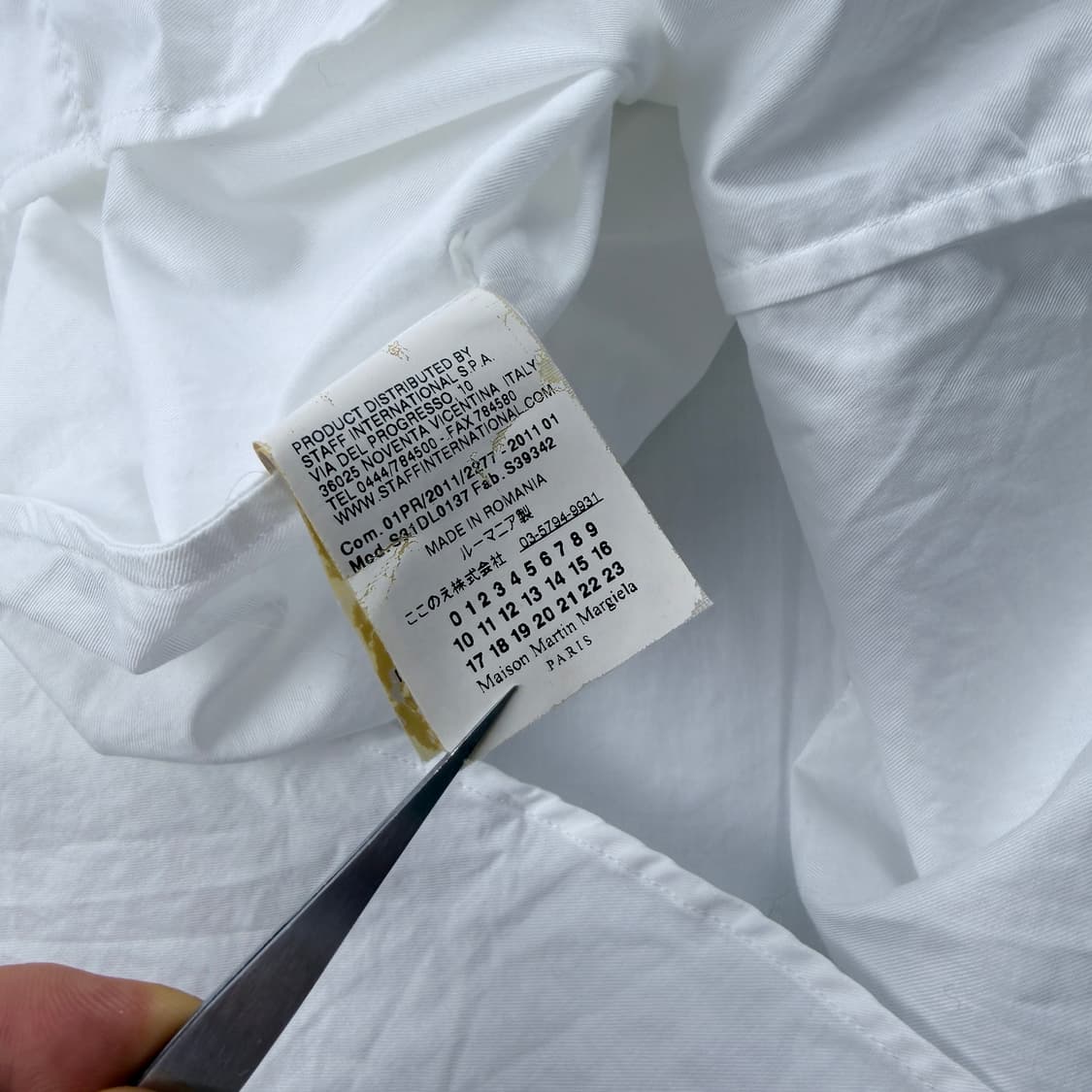 메종마르지엘라 시그니쳐 화이트 코튼셔츠 40 상품이미지4