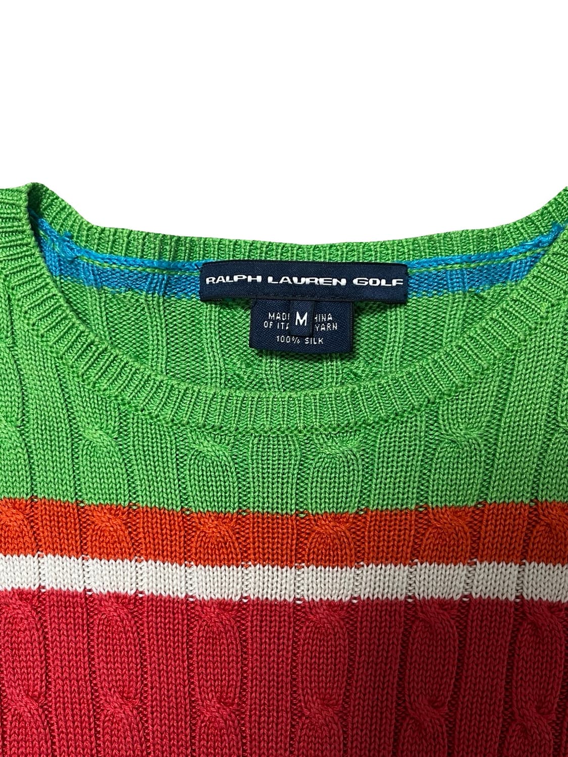 실크 100% 랄프로렌 골프 스트라이프 니트 M 상품이미지3