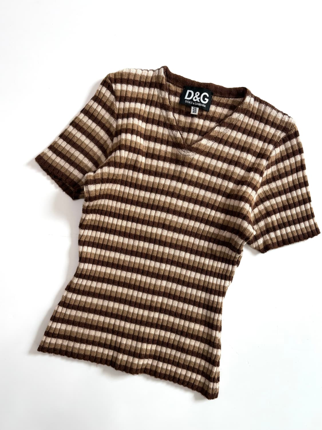 Dolce & Gabbana 돌체앤가바나 브라운 스트라이프 니트 탑 상품이미지5