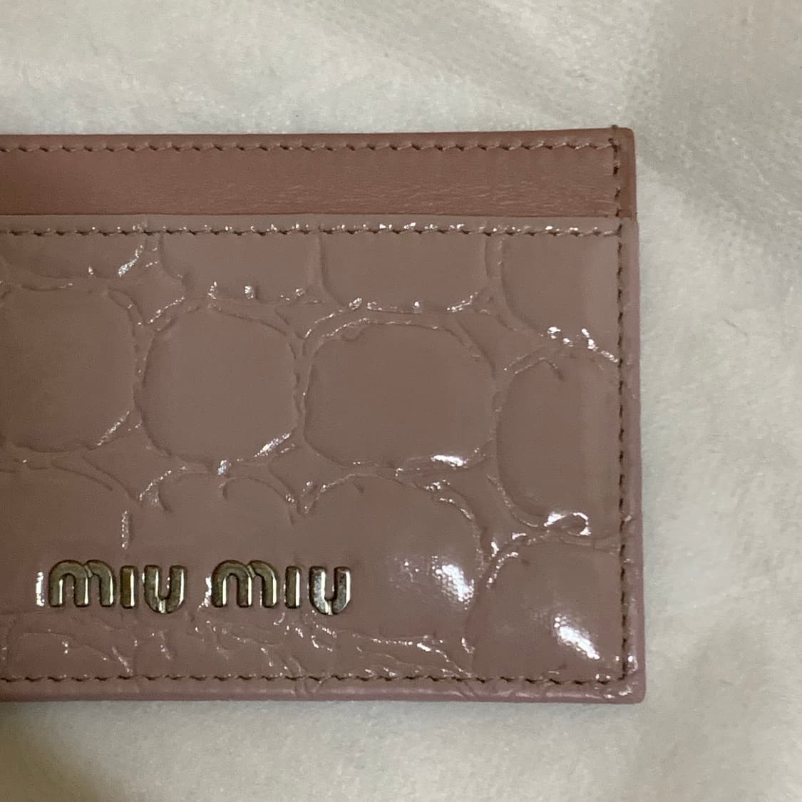 빈티지 ) miumiu 미우미우 크로커패턴 페이던트 카드지갑 상품이미지6