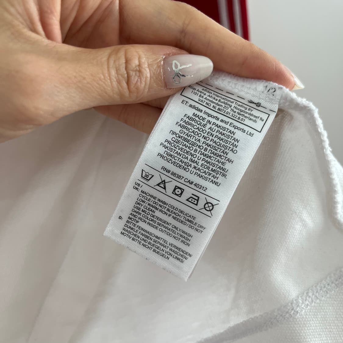 아디다스 레드 화이트 나그랑 롱슬리브 긴팔티 상품이미지6