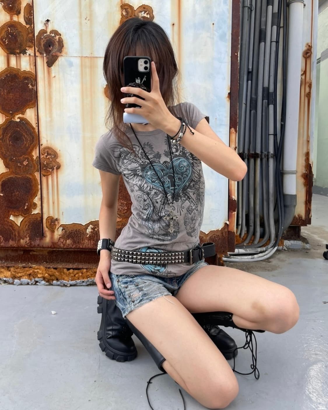 🎸그레이 프린팅 티셔츠🎸 상품이미지2