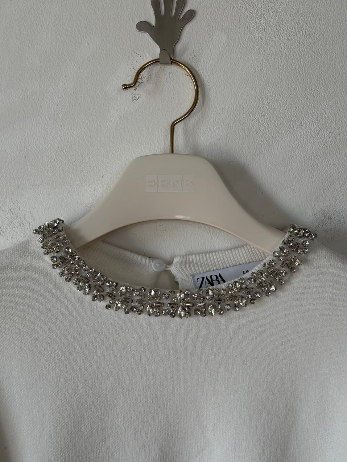 ZARA 자라 큐빅장식 반팔 니트 M 상품이미지2