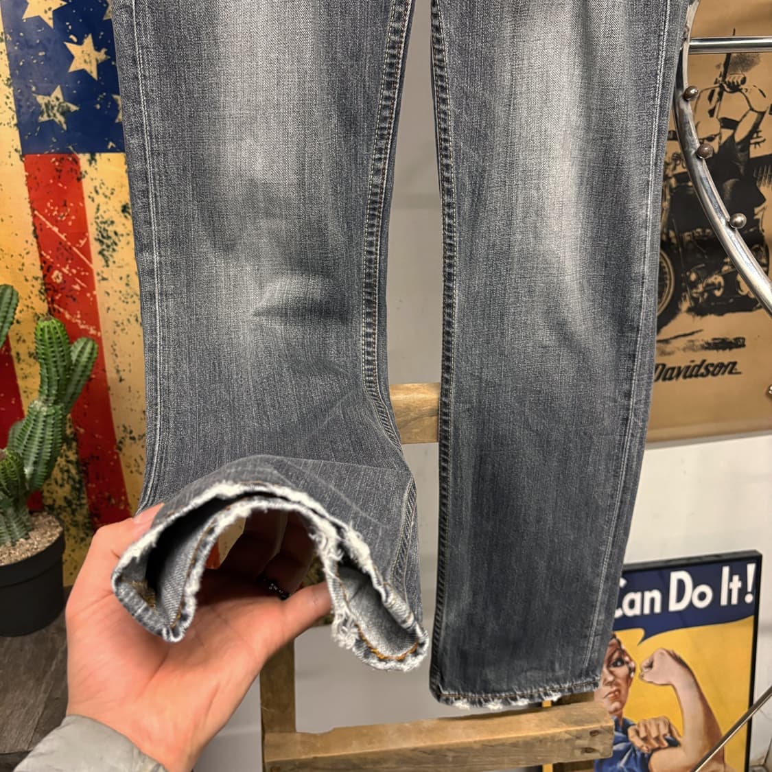 00s 리바이스 502 아카이브 유즈드페이드 로우라이즈 데님팬츠 N391 상품이미지4