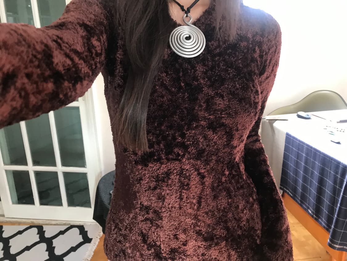 vintage brown fur top 상품이미지2