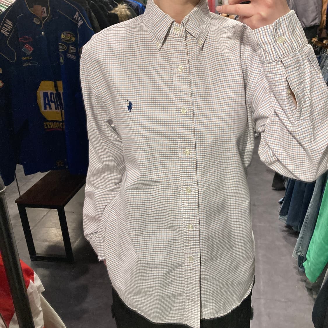 [IM] 폴로 랄프로렌 체크 셔츠 소라/브라운 상품이미지4