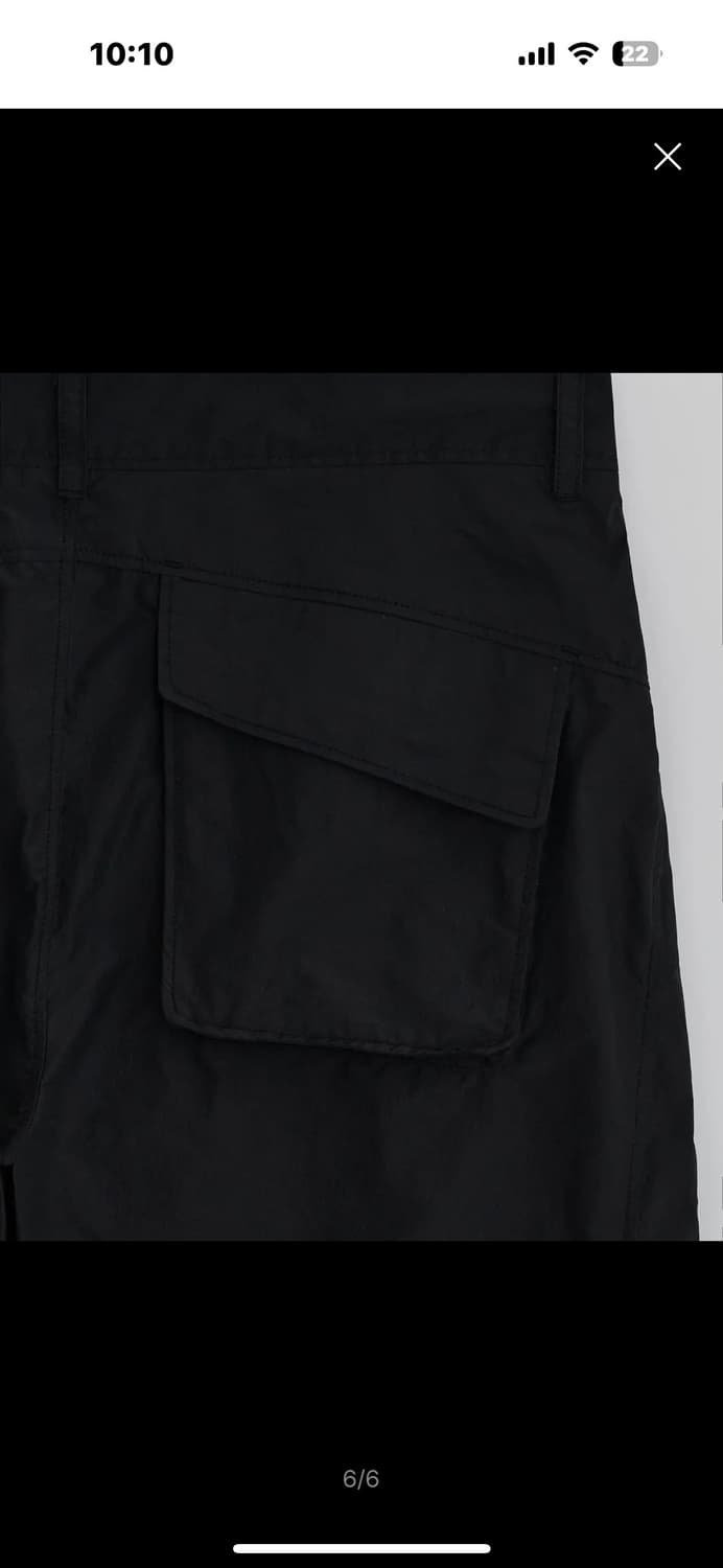 ee NYLON CARGO BOOTCUT PANTS BLACK 상품이미지6