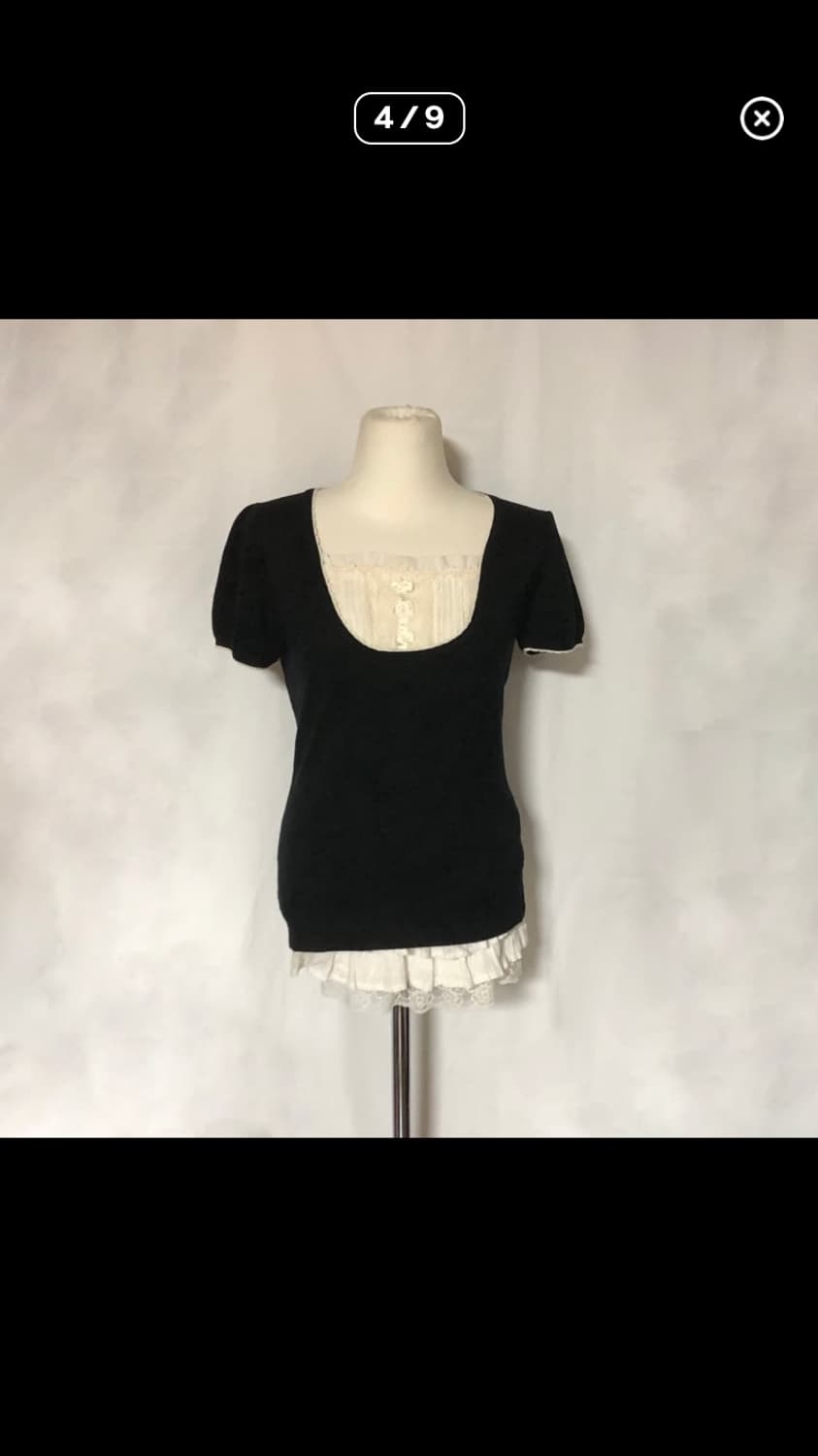 로걀탑3장일괄 프릴가디건퍼프반팔레이스긴팔 무채색공겜여주고스로리고딕히메갸루 상품이미지4