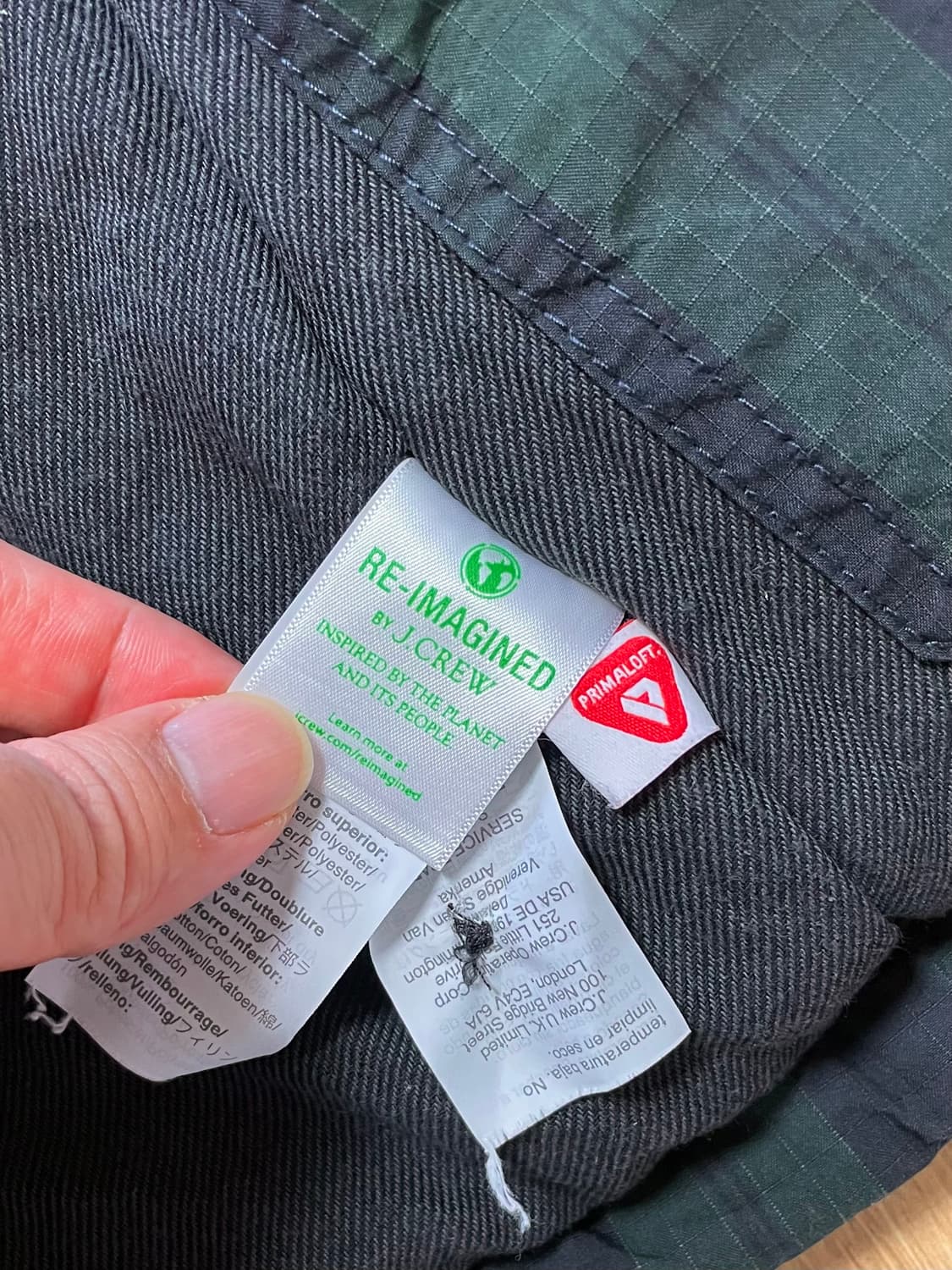 최저가 택포) J.crew 제이크루 블랙와치 프리마로프트 자켓 상품이미지2