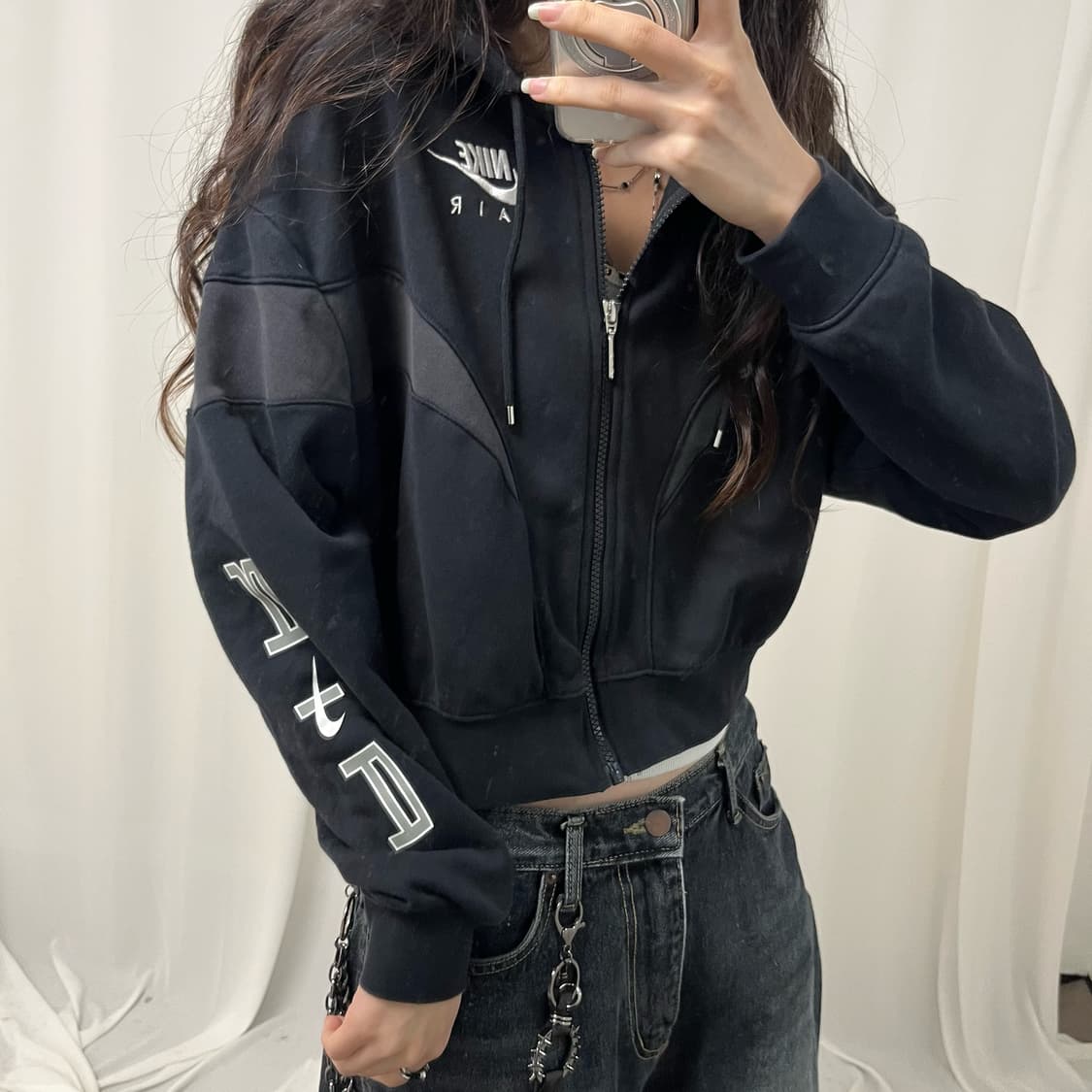 Nike cropped hood zip-up 상품이미지3