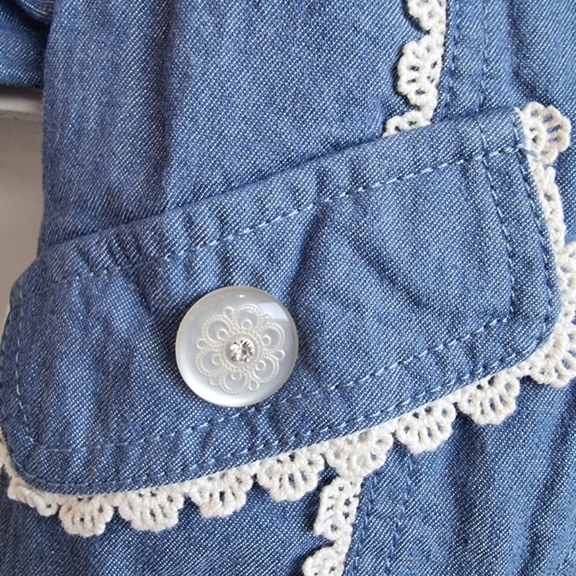 엑시즈팜(axes femme) 로맨틱 데님 레이스 볼레로 상품이미지3