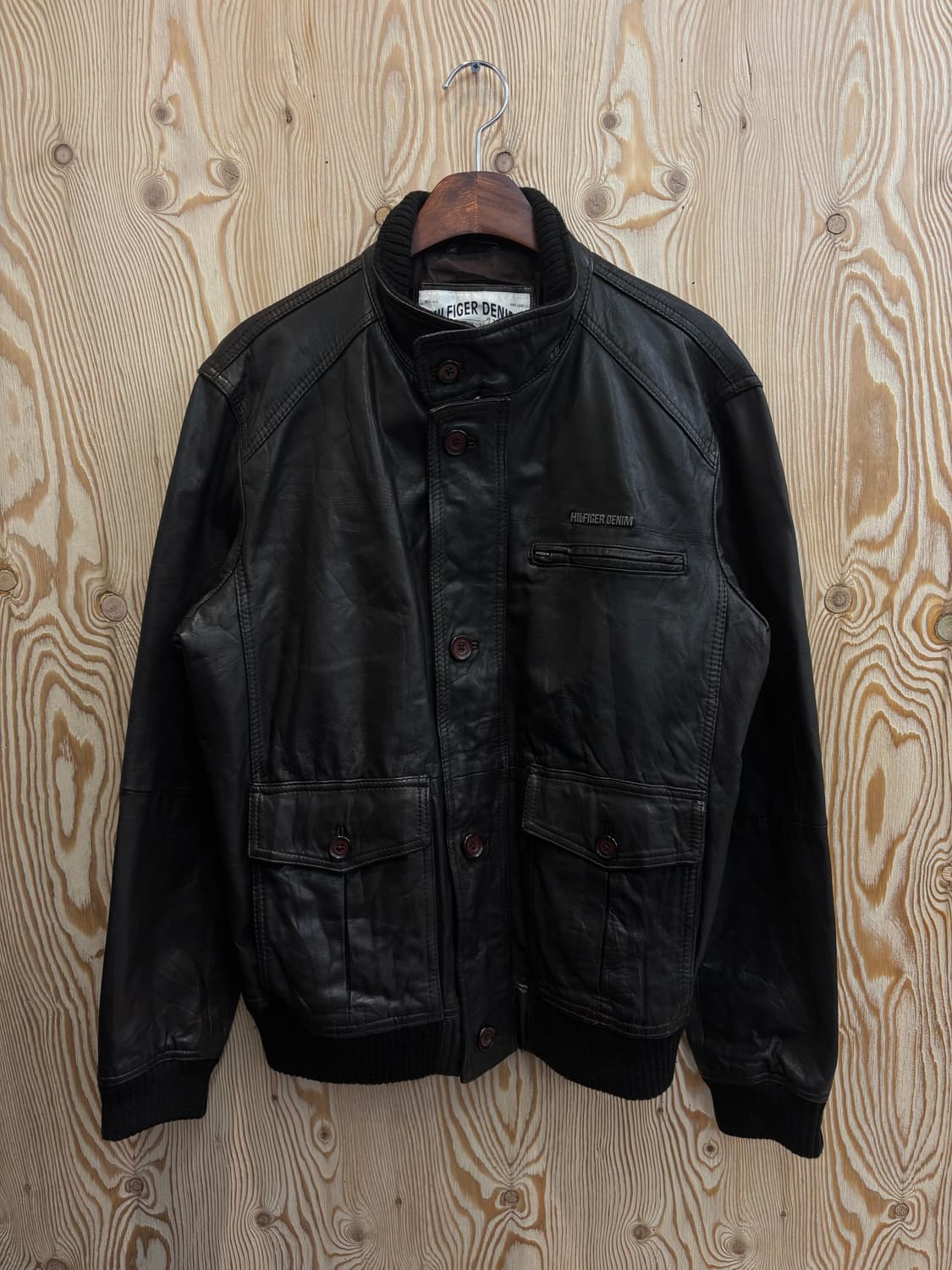 타미힐피겨 데님 레더 봄버 자켓 상품이미지1