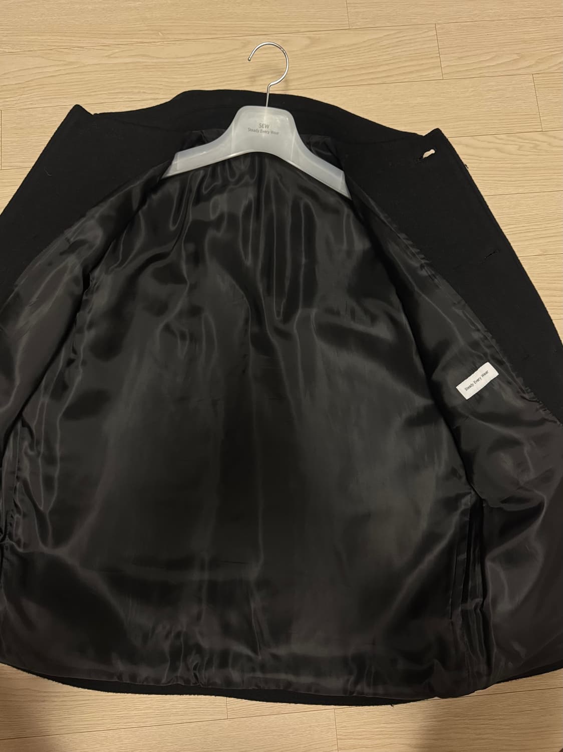 스테디에브리웨어 하프 코트 블랙 2 상품이미지2