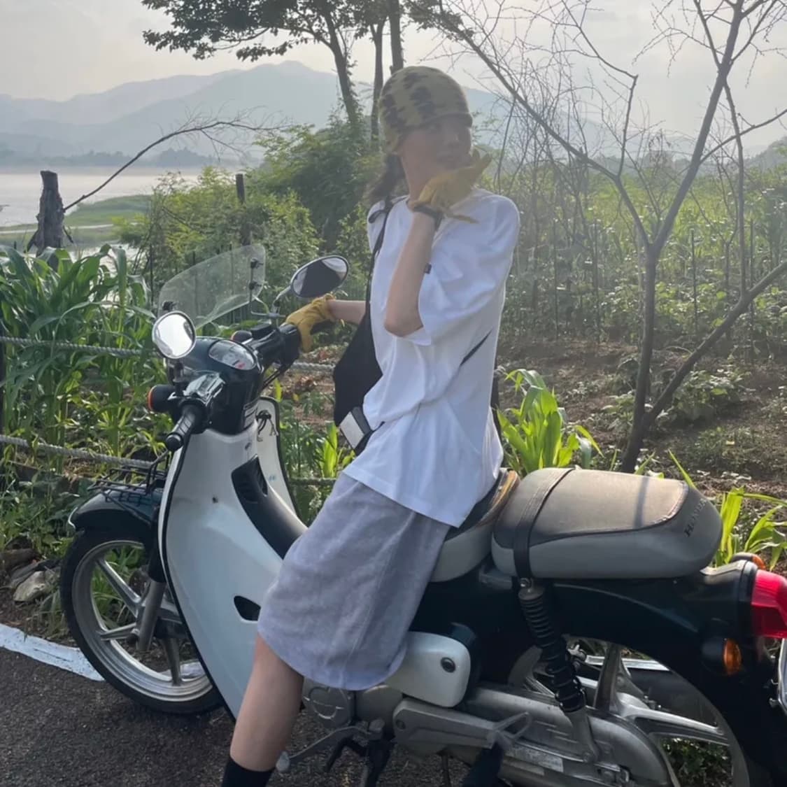 Yeseyesee 예스아이씨 옐로우 브라운 패턴 비니 상품이미지5