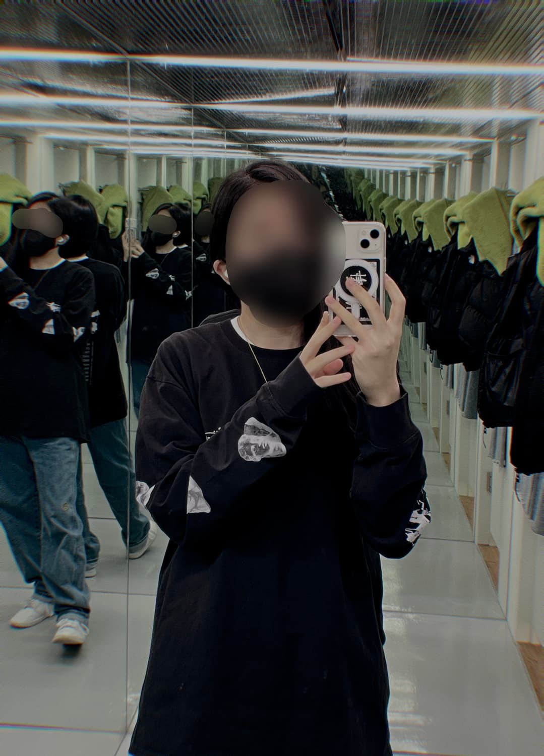 (L) 스투시 엔젤 롱슬리브 블랙 새상품 상품이미지6