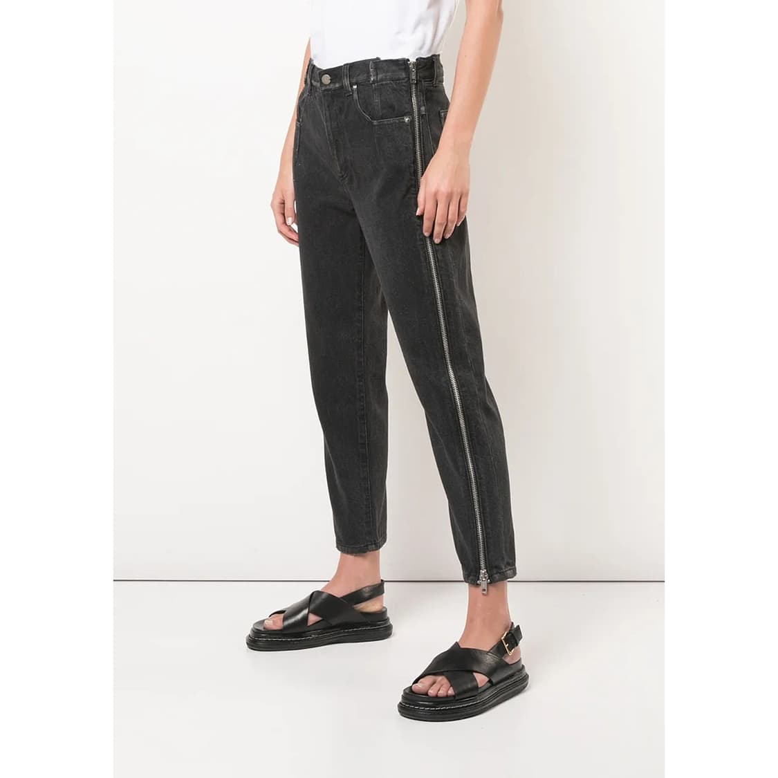 3.1필립림 지퍼 디테일 블랙 데님 진 상품이미지1