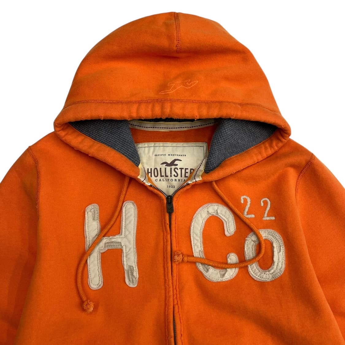 홀리스터 패치로고 오렌지 후드집업 XL 상품이미지4
