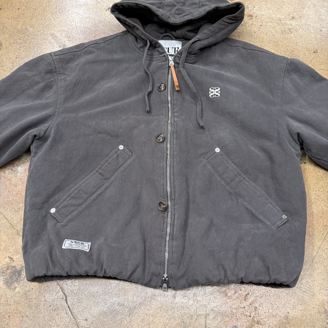 세터 테오 패디드 후드 집업 차콜  상품이미지3