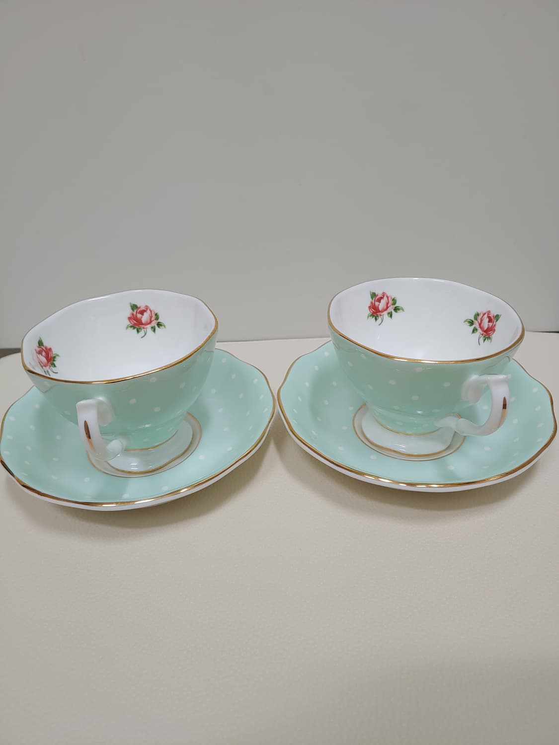 영국 로얄알버트 19만대 황실장미 폴카로즈 2조커피잔세트 상품이미지7