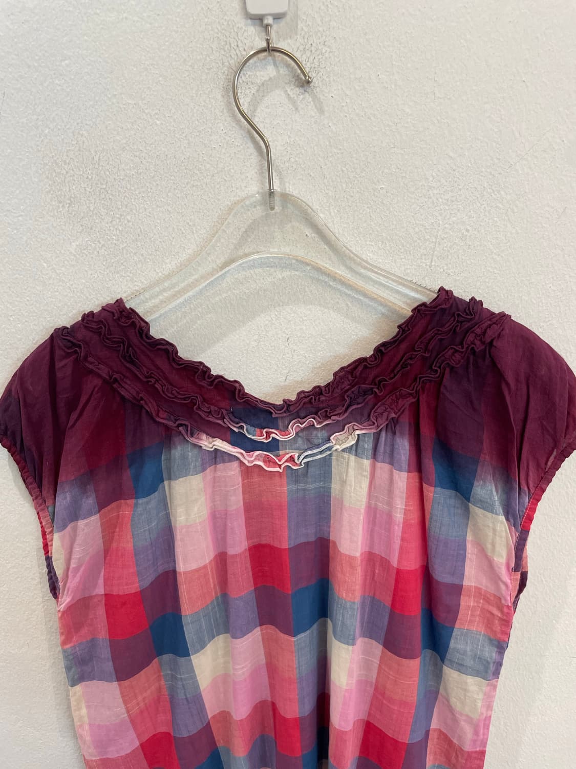 Style Zampa check blouse 상품이미지6