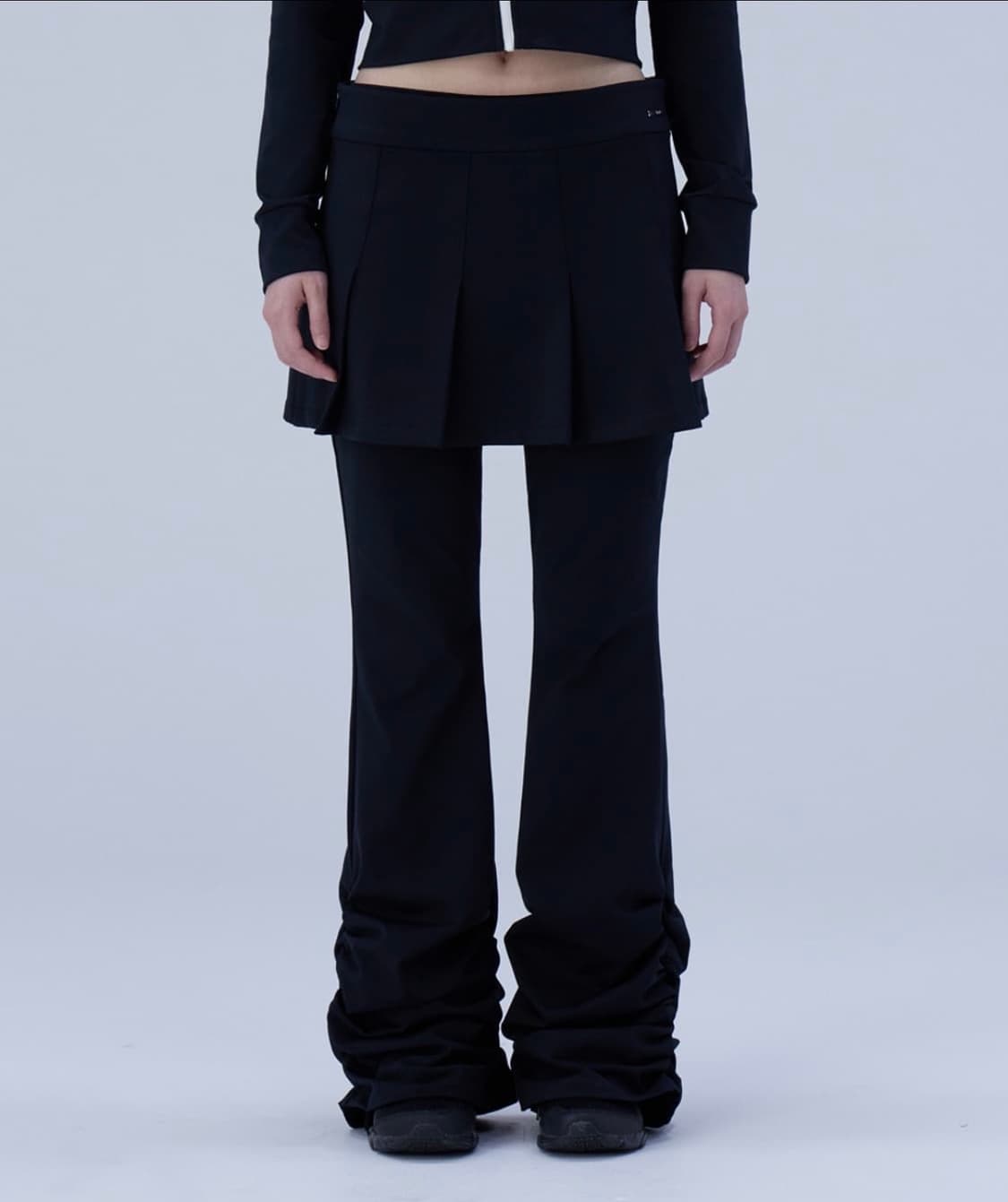 미세키서울 Skirt shirring pants SET BLACK 상품이미지1